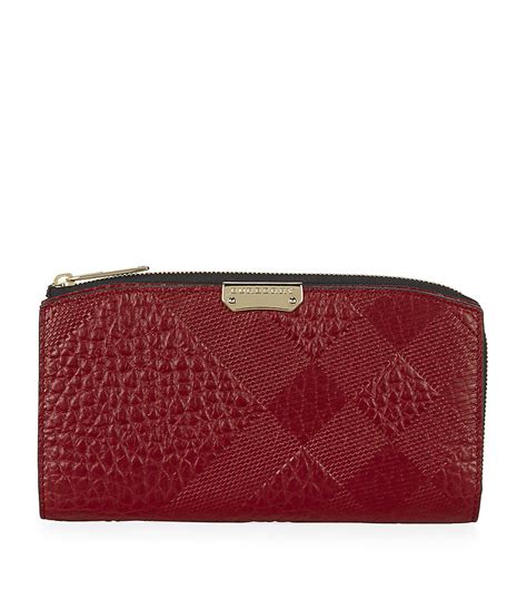 burberry embossed check wallet|Burberry wallet women.